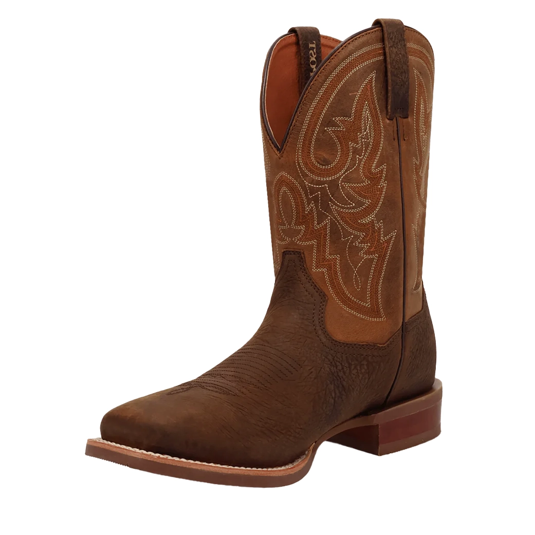 Men's western boots with a rubber sole for traction on various surfacesDan Post Bridgestone Square Toe Boot