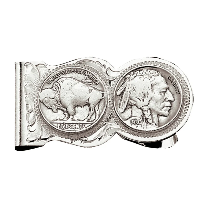 Men's western boots with a high - quality leather upper and a suede liningMontana Silversmiths Men's Buffalo Nickel Money Clip