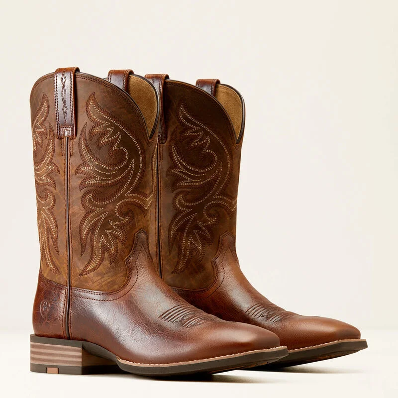 Alligator - embossed men's western boots for a bold statementAriat Men's Slingshot Western Boot in Beasty Brown