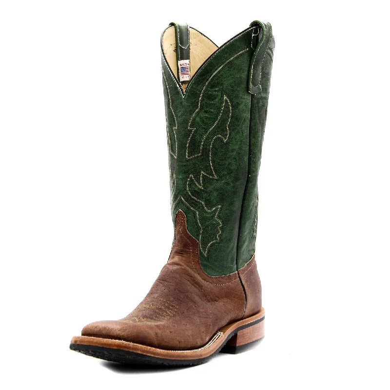 Men's western boots with a traditional western boot silhouette and a polished shineAnderson Bean Exclusive Kango Tobacco Smooth Ostrich Men's Boot