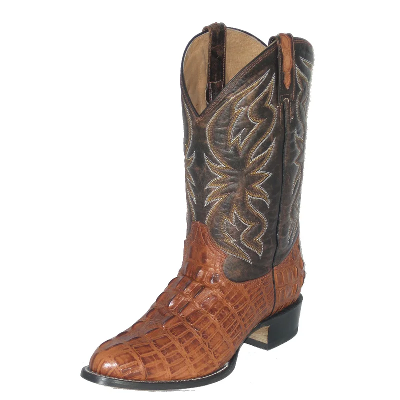 Men's western boots with a high - quality leather upper and a suede liningCowtown Alligator Print Boot (Cognac)