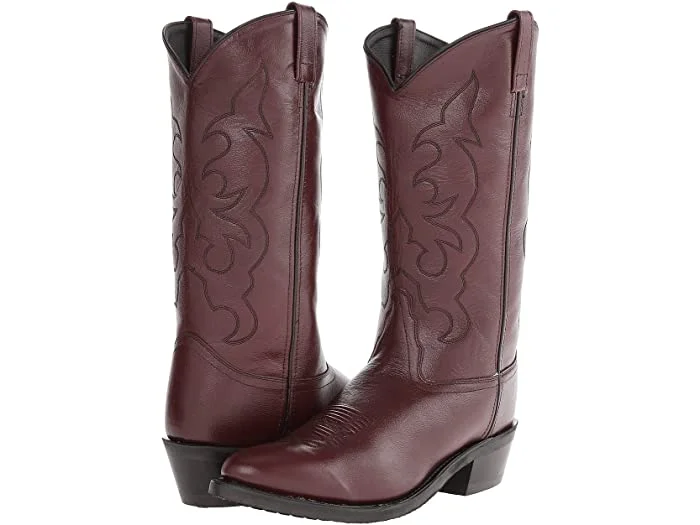 Men's western boots with a leather sole and a heel guardTBM3013 Dark cherry - not for a wide calve