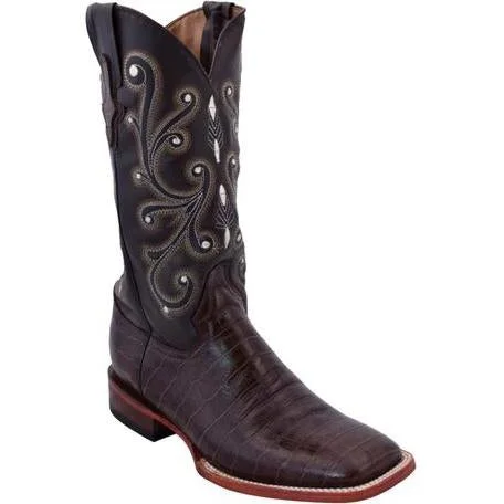 Alligator - embossed men's western boots for a bold statementFerrini Men's Print Belly Gator Chocolate Boot