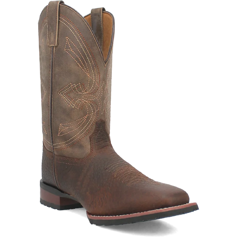 Men's western boots with a traditional western boot silhouette and a polished shineLaredo Men's Chocolate Elias Western Boot