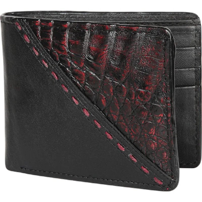 Men's genuine leather western boots with a snake - skin inlayLos Altos Caiman Skin Wallet CA58218