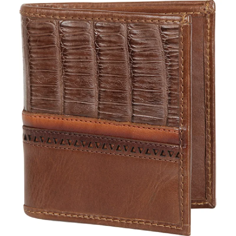 Men's genuine leather western boots with a snake - skin inlayLos Altos Caiman Skin Wallet CA68207