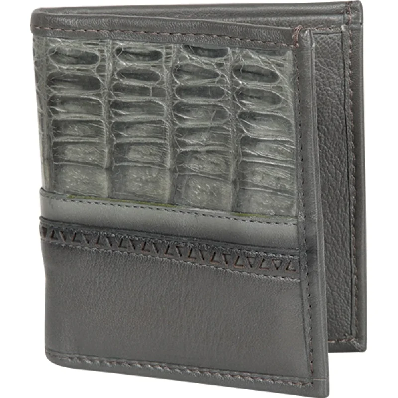 Men's western boots with a scalloped edge and a pull - on strapLos Altos Caiman Skin Wallet CA68238