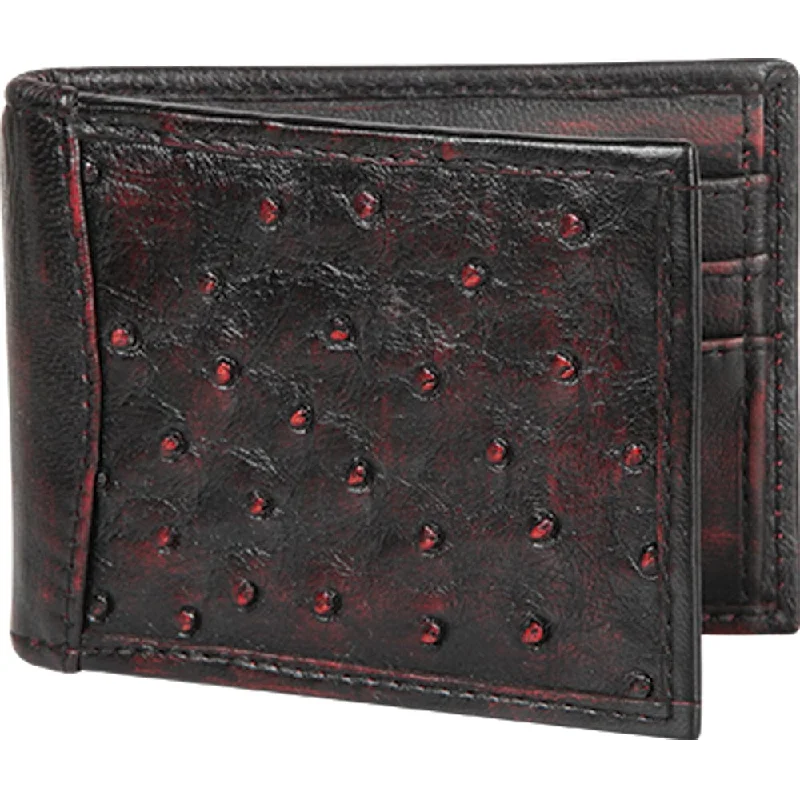 Men's western boots with a suede shaft and a leather soleLos Altos Ostrich Skin Wallet CA40318