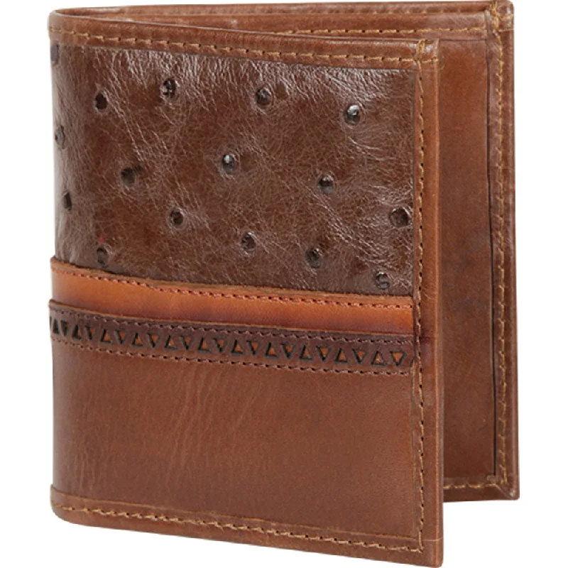 Vintage - style men's western boots with a square toe and spur ledgeLos Altos Ostrich Skin Wallet CA60307