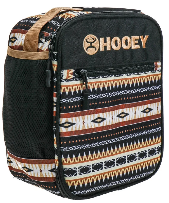 Men's western boots with a decorative concho belt and buckleHooey Pecos Black Aztec Lunch Box