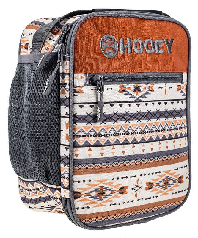 Men's western boots with a leather - wrapped heel and a smooth finishHooey Grey Aztec Lunch Box