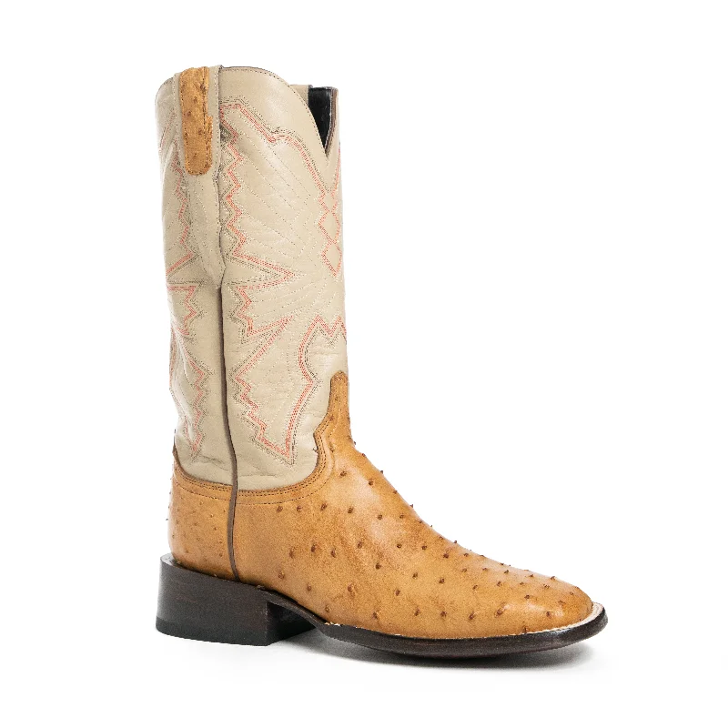 Men's western boots with a decorative concho belt and buckleAzulado - Jake - Square - Saddle Tan