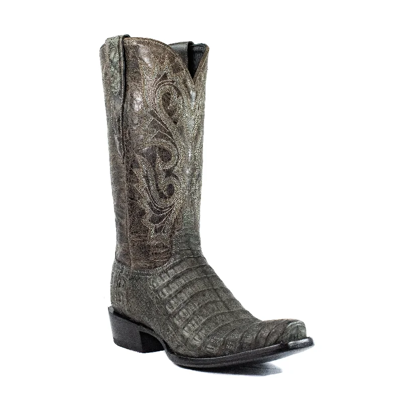 Men's western boots with a scalloped edge and a pull - on strapAzulado - John - Cutter Toe - Grey