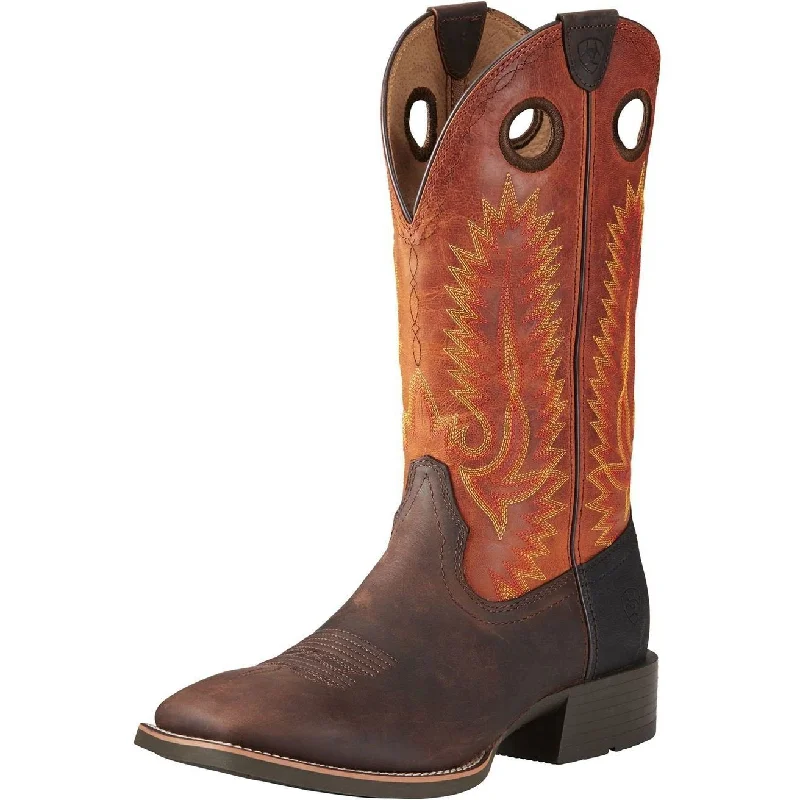 Men's western boots with a silver - toned hardware and accentsAriat Men's Heritage High Plains Boot