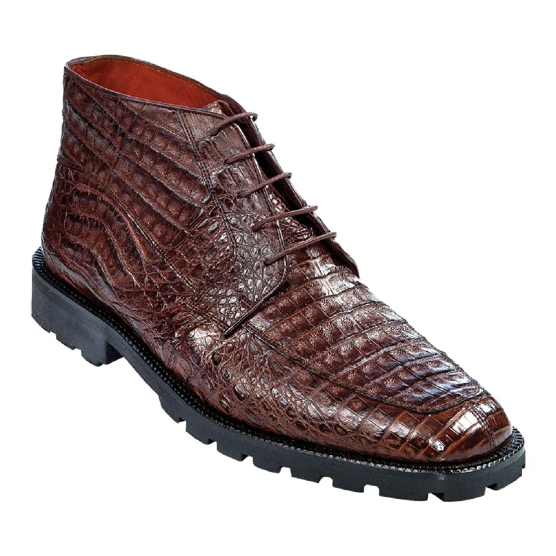 Men's western boots with a decorative concho belt and buckleMen's Original Exotic Caiman Belly Skin Shoe ZA2068207