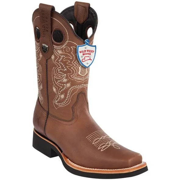 Men's western boots with a leather lining and a padded insoleMen's Wild West Genuine Leather Rodeo Toe Boot 2813E2707