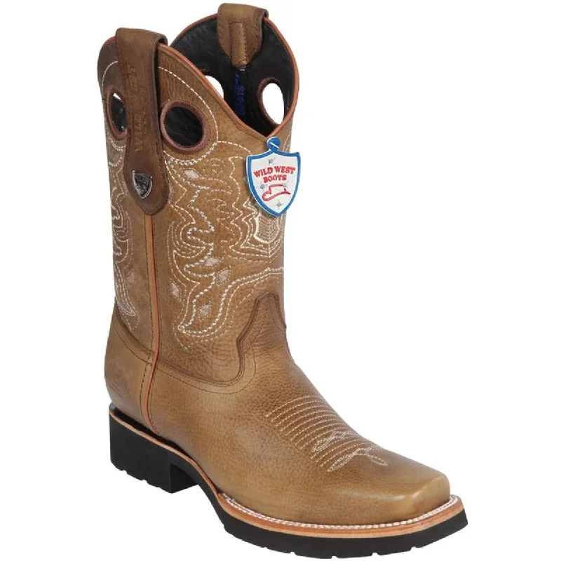 Alligator - embossed men's western boots for a bold statementMen's Wild West Genuine Leather Rodeo Toe Boot 2813E9951