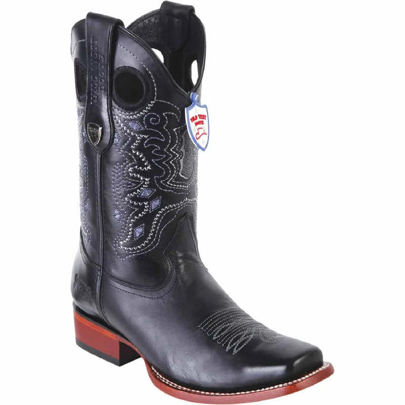 Men's western boots with a distressed leather finish for a rugged lookMen's Wild West Genuine Leather Rodeo Toe Boot 28183805