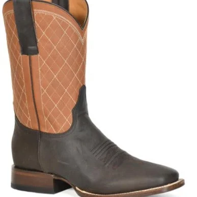 Men's western boots with a leather lining and a padded insoleRoper Men's Christopher Cross Square Toe Western Boot