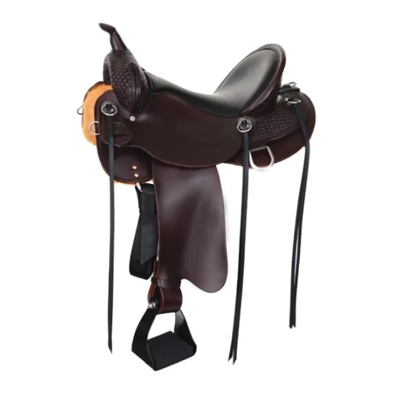 Men's western boots with a leather - wrapped heel and a smooth finishCircle Y High Horse Sulphur River Trail Saddle