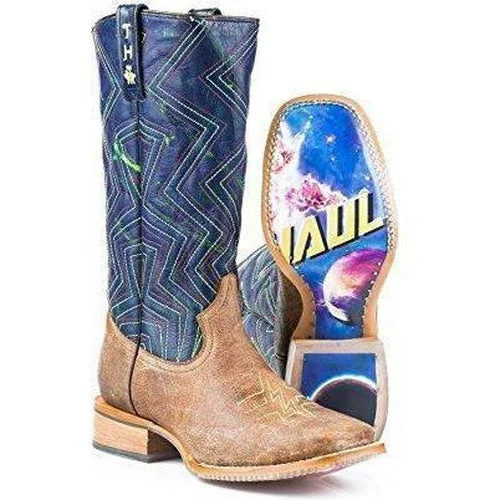 Men's western boots in a rich brown or black leatherTin Haul Phaser Shot Men's Boot