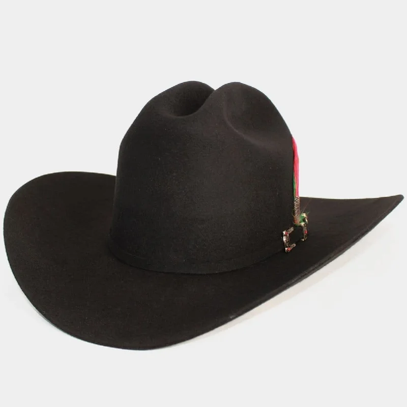 Men's western boots with a traditional western boot silhouette and a polished shineTombstone 100X Cowboy Felt Hat The Ghost Style