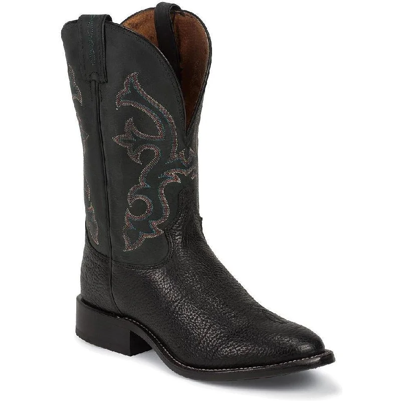 Men's western boots with a rubber sole for traction on various surfacesTony Lama Men's Black Americana Boot