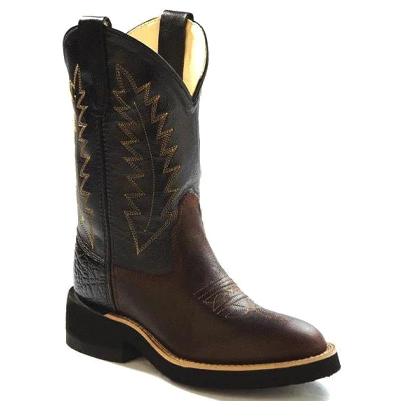 Men's western boots with a scalloped edge and a pull - on strapYouth - 1606