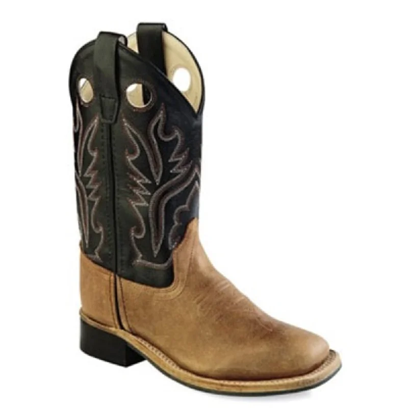 Men's western boots with a leather - wrapped heel and a smooth finishYouth - BSC1814