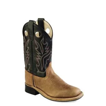 Men's western boots in a rich brown or black leatherYouth - BSY1814